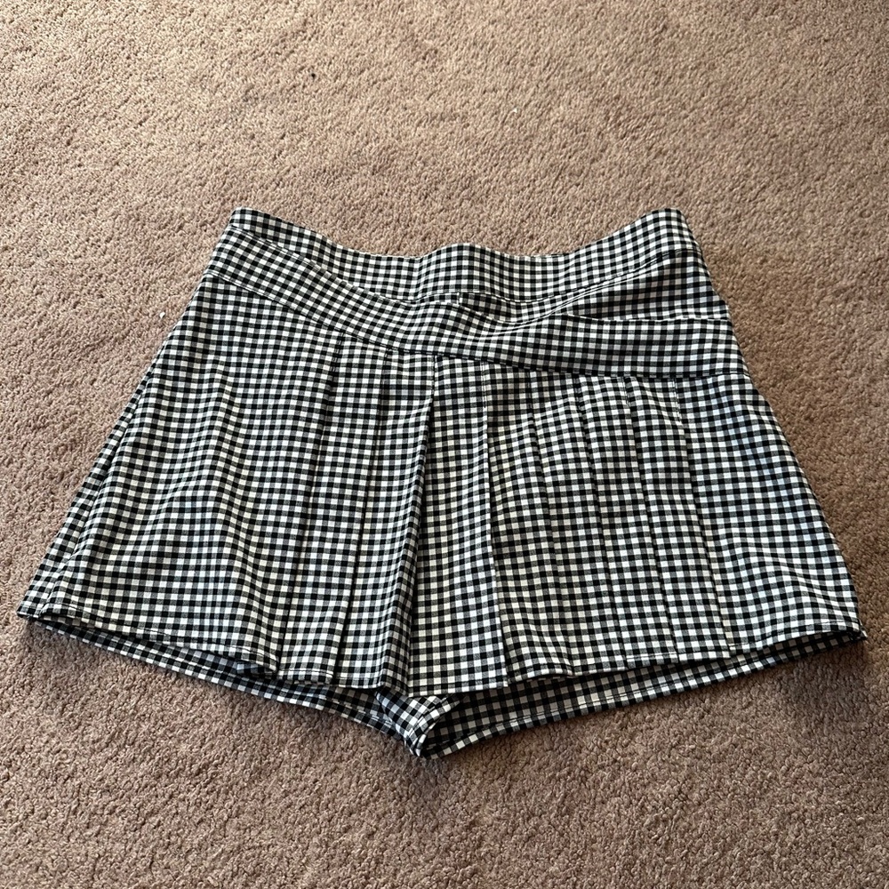 ZARA Gingham Skort